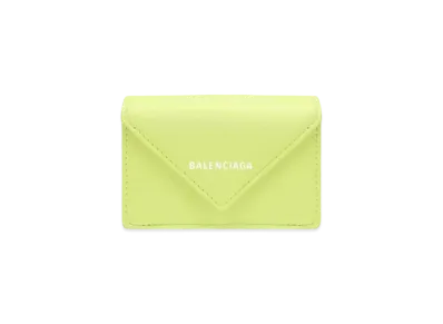 BALENCIAGA Papier Mini Wallet "Lime"