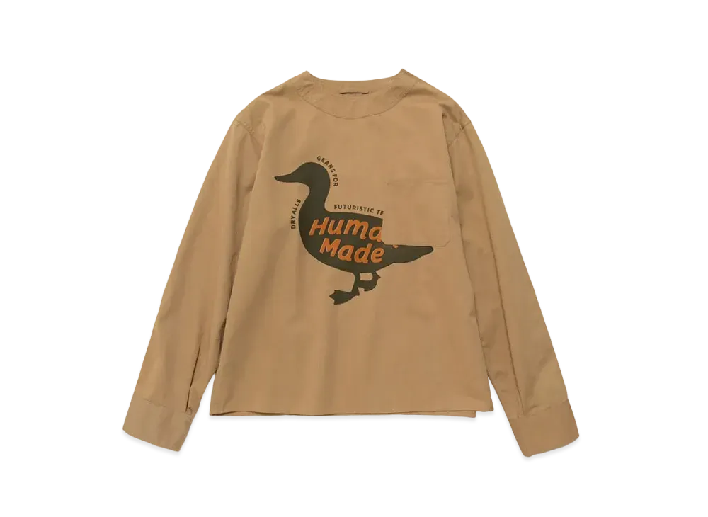 HUMAN MADE Pullover L/S Shirt "Beige"
