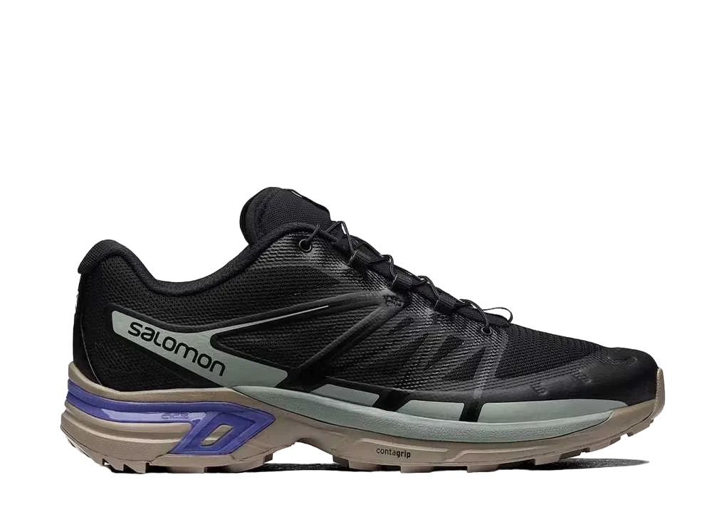 サロモン XTウィングス2 "ブラック/カーキアクア/グレーパープル"