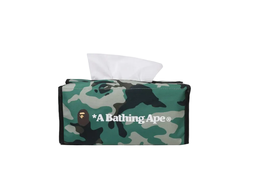 A BATHING APE Woodland Camo Travel Tissue Case "Olivedrab"