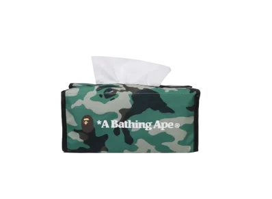 A BATHING APE Woodland Camo Travel Tissue Case "Olivedrab"