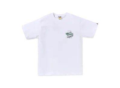 A BATHING APE Woodland Camo Wgm Ape Head Tee "White"