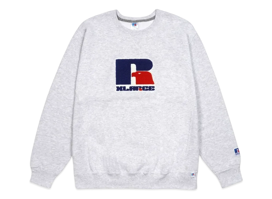 XLARGE x RUSSELL CREWNECK SWEAT "Ash"