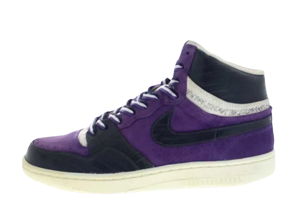 Stussy × Nike Court Force Hi "Varsity Purple/Dark Obsidian"