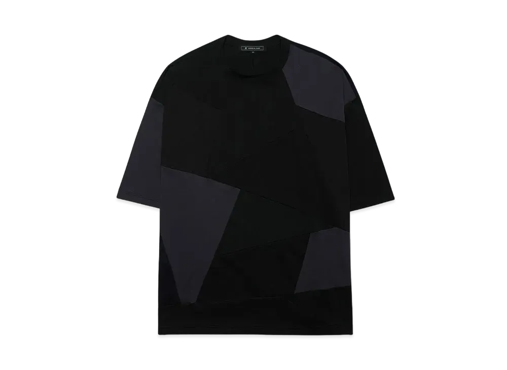 ANREALAGE PANEL PATCHWORK T-SHIRT "BLACK"