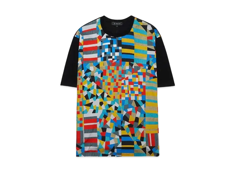 ANREALAGE PATCHWORK PRINT BROAD T-SHIRT "COLORFL"