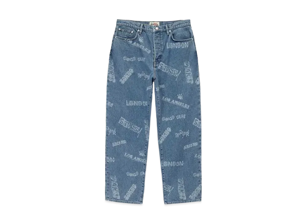Stussy Worldwide Big Ol' Jeans "Stone Wash"