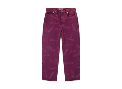 Stussy Worldwide Big Ol' Jeans "Fucshia"