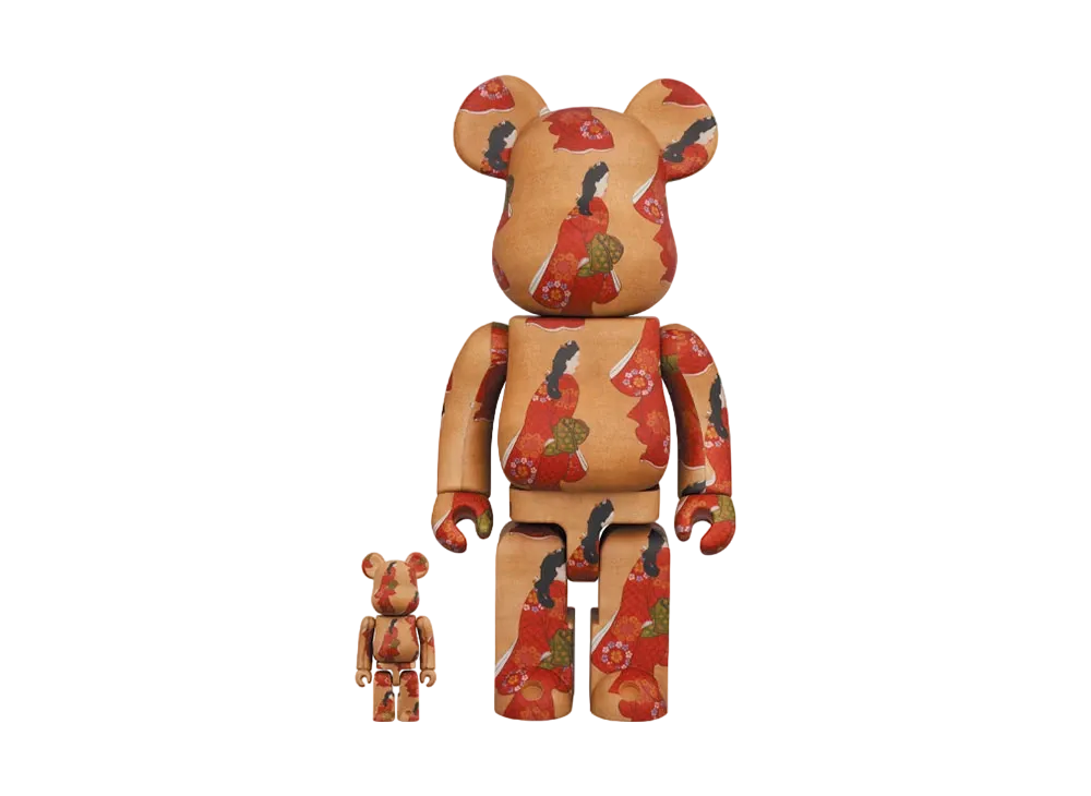 Bearbrick Tokyo National Museum Moronobu Hishikawa "Beauty looking back" 100% & 400%