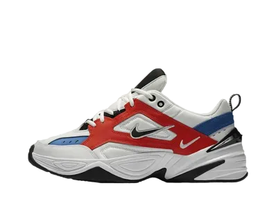 Nike Women's M2k Tekno Summit White Black "Team Orange"