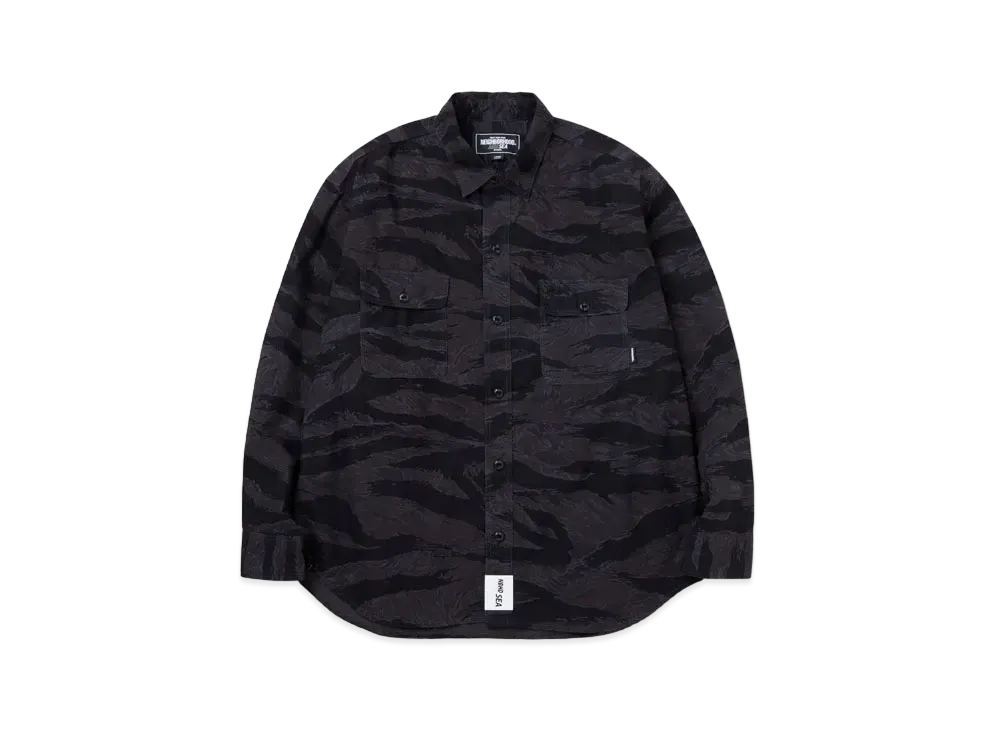 WIND AND SEA x NEIGHBORHOOD Tiger Camo Shirt LS "Black"