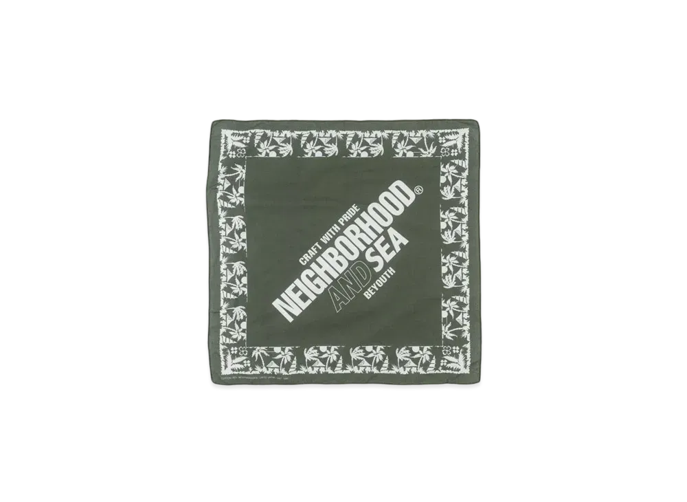WIND AND SEA x NEIGHBORHOOD Bandana "Olive Drab"