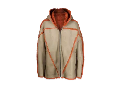 RICK OWENS Jumbo Peter Hooded Jacket "Beige Orange"