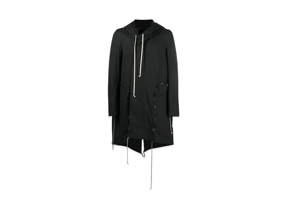 RICK OWENS Oversize Parker Coat "Black"