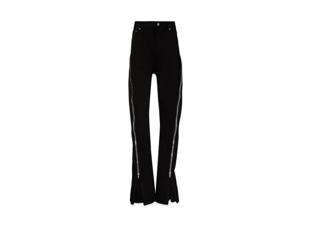 RICK OWENS Zip Detail Slim Jeans "Black"