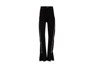RICK OWENS Zip Detail Slim Jeans "Black"