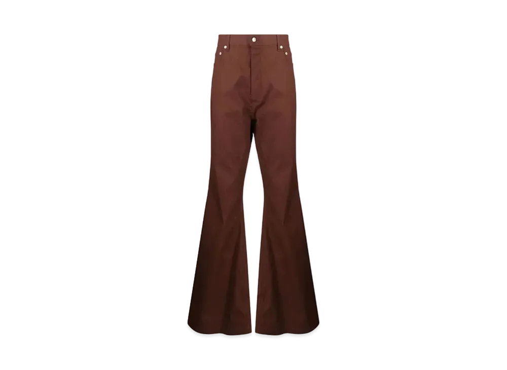 RICK OWENS Bolan High Waist Bootcut Jeans "Brown"
