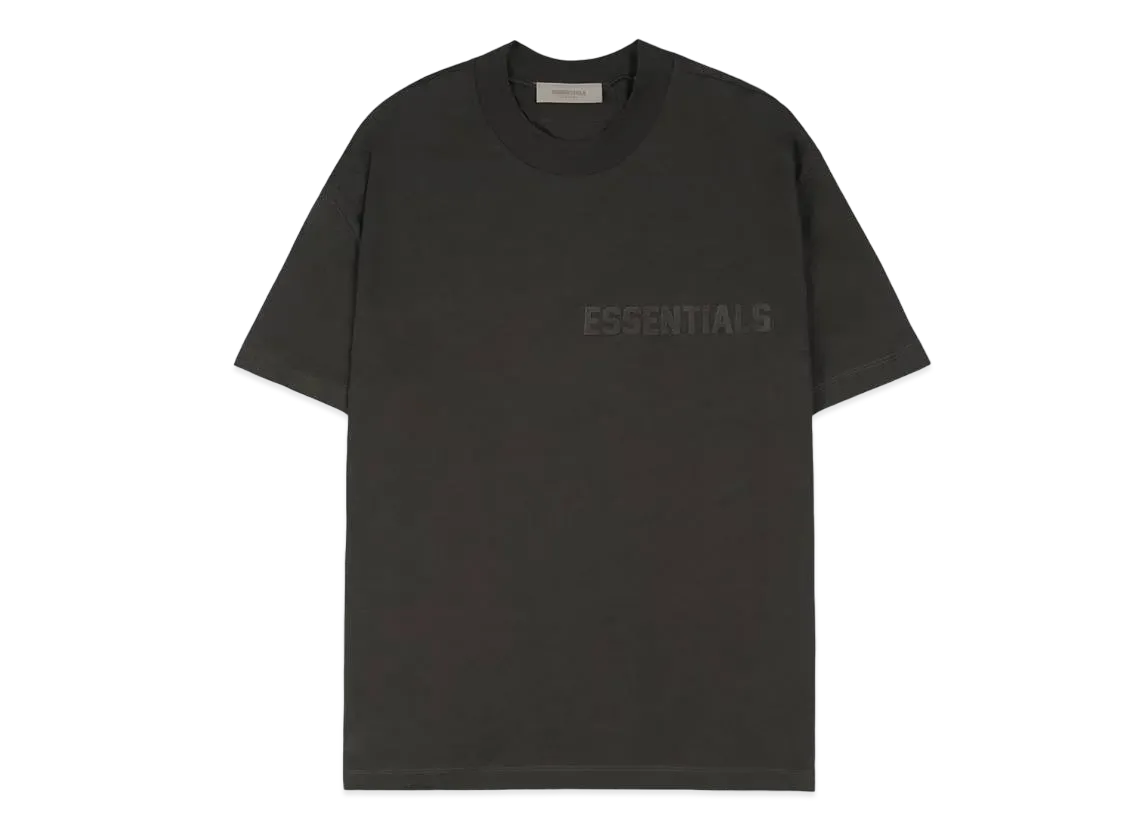 FEAR OF GOD ESSENTIALS SS Tee (Felt Logo) "Off Black"