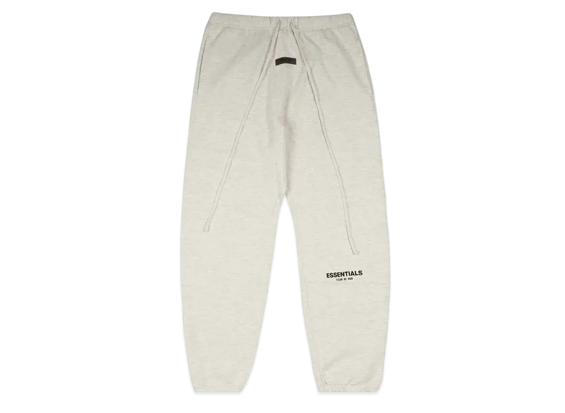 FEAR OF GOD ESSENTIALS BLACK ESS LOGO SWEAT "Light Oatmeal"