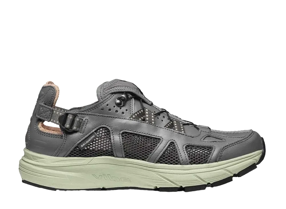 サロモン テックソニック レザー "ピューター/デザートセージ/ベルーガ"