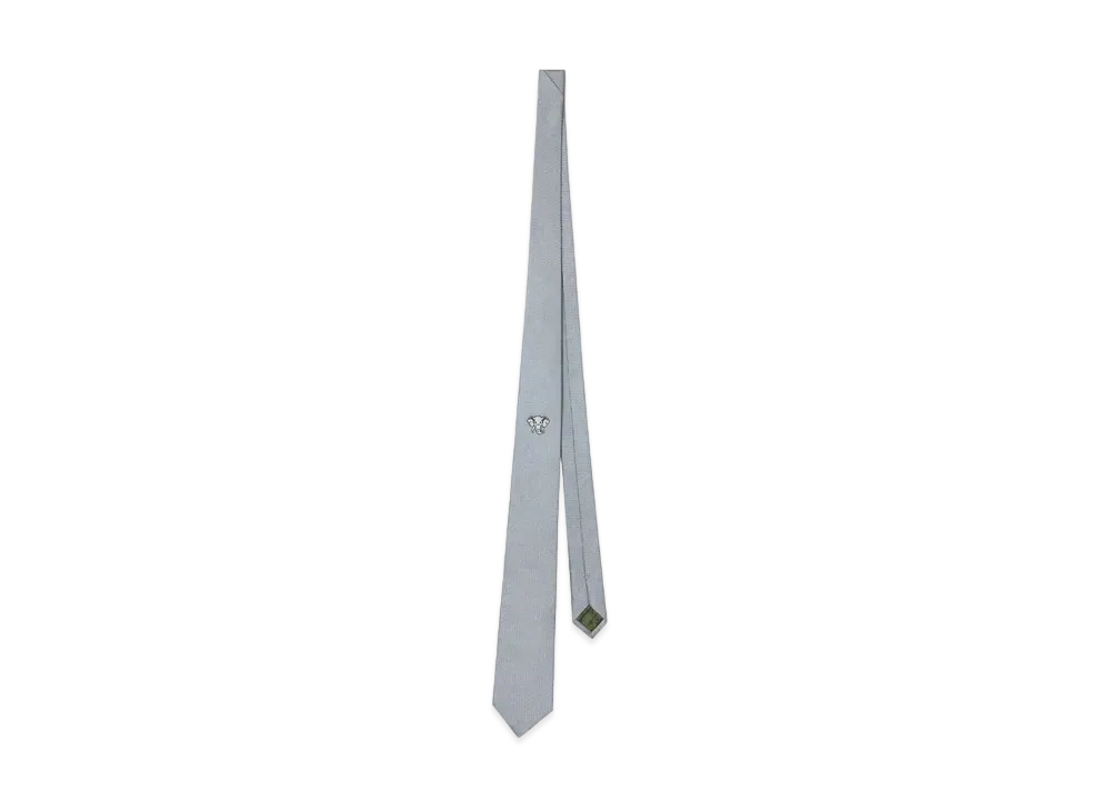 KENZO 'KENZO ELEPHANT' Silk Tie "Sky Blue"