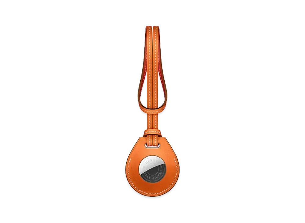 Hermes Apple AirTag Bicolor Bag Charm "Orange"