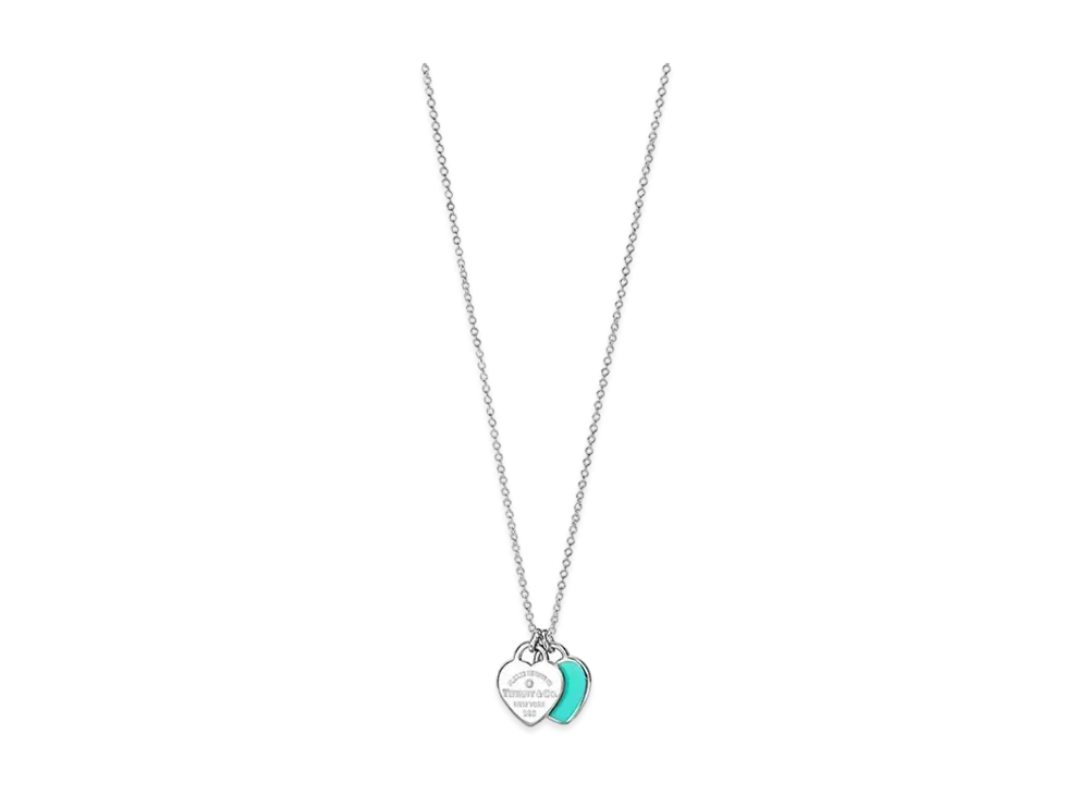 Tiffany & Co. Return to Tiffany Heart Pendant In Silver With a Diamond Mini "Tiffany Blue"