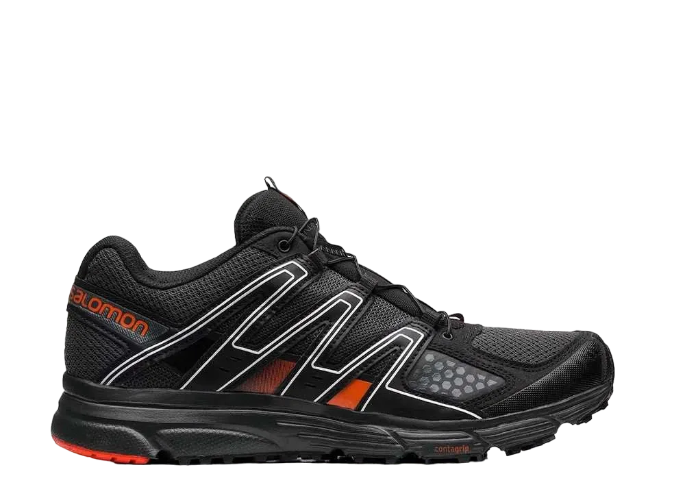 サロモン Xミッション3 "ブラック/レッドオレンジ"