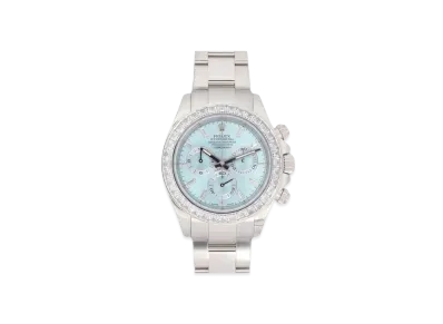 ROLEX Cosmograph Daytona Baguette Diamonds Ice Blue Dial 116576TBR