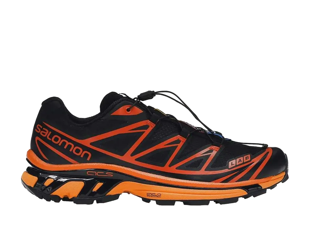 サロモン XT-6 "ブラック マグネット バイブラント オレンジ"