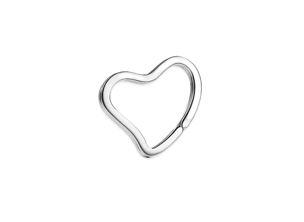 Tiffany & Co. Elsa Peretti Open Heart Key Ring "Silver"