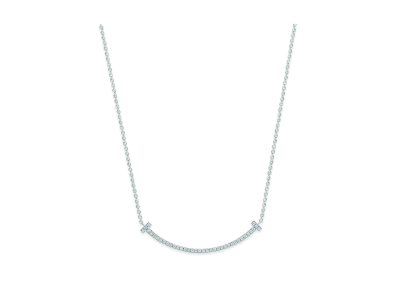 Tiffany & Co. Tiffany T Smile Pendant With Diamonds Small "White Gold"