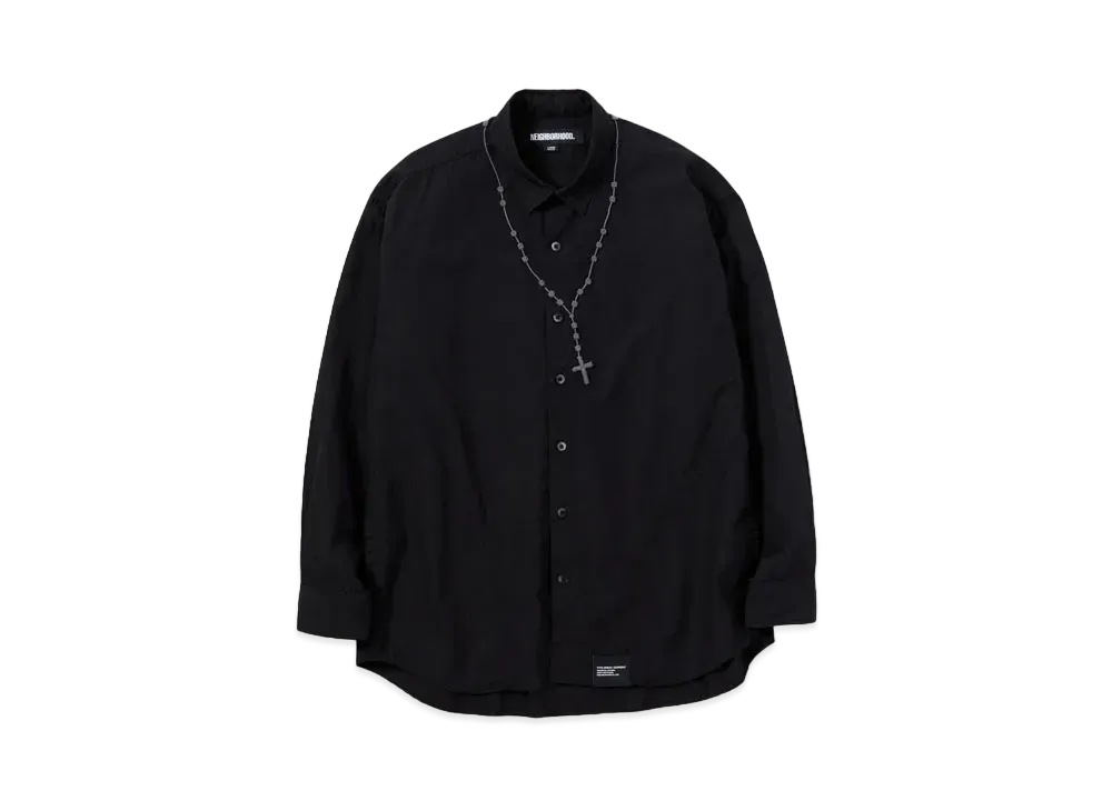 NEIGHBORHOOD Cross Embroidery Shirt LS "Black"