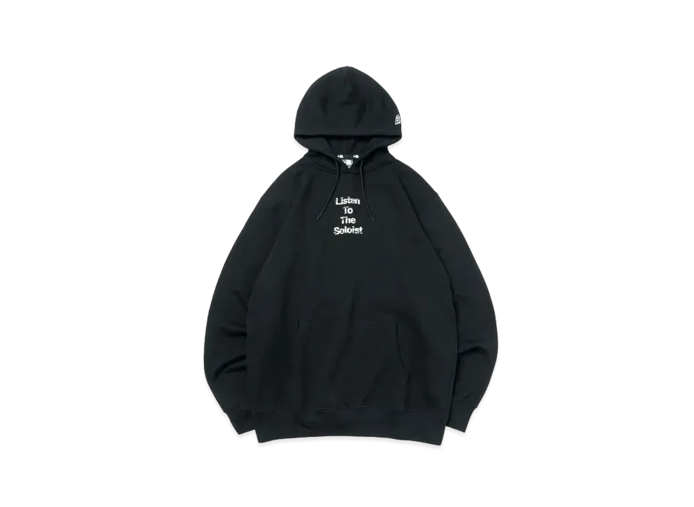 NEW ERA x TAKAHIROMIYASHITATheSoloist. Reflective Logo Fleece Sweatshirt Pullover Hoodie "Black"