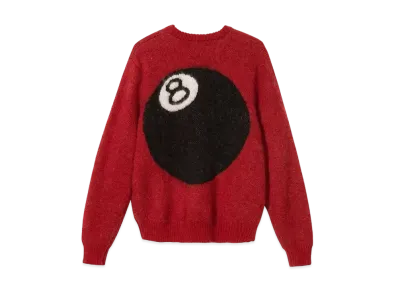 Stussy 8 Ball Heavy Brushed Mohair Sweater "Red"