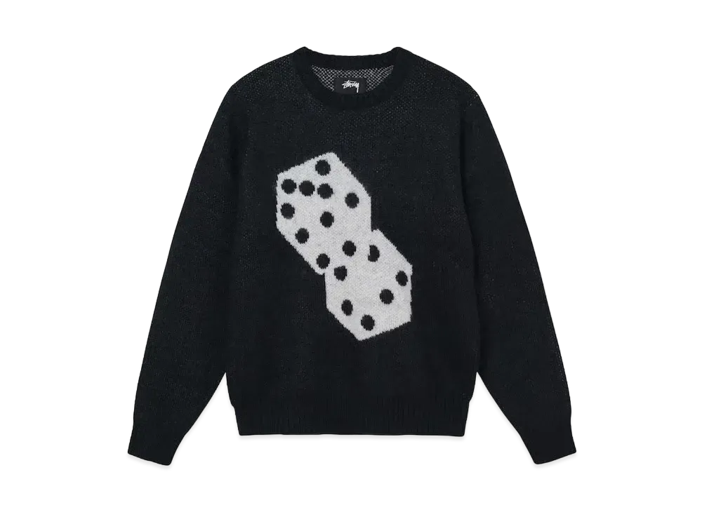 Stussy Dice Mohair Sweater "Black"