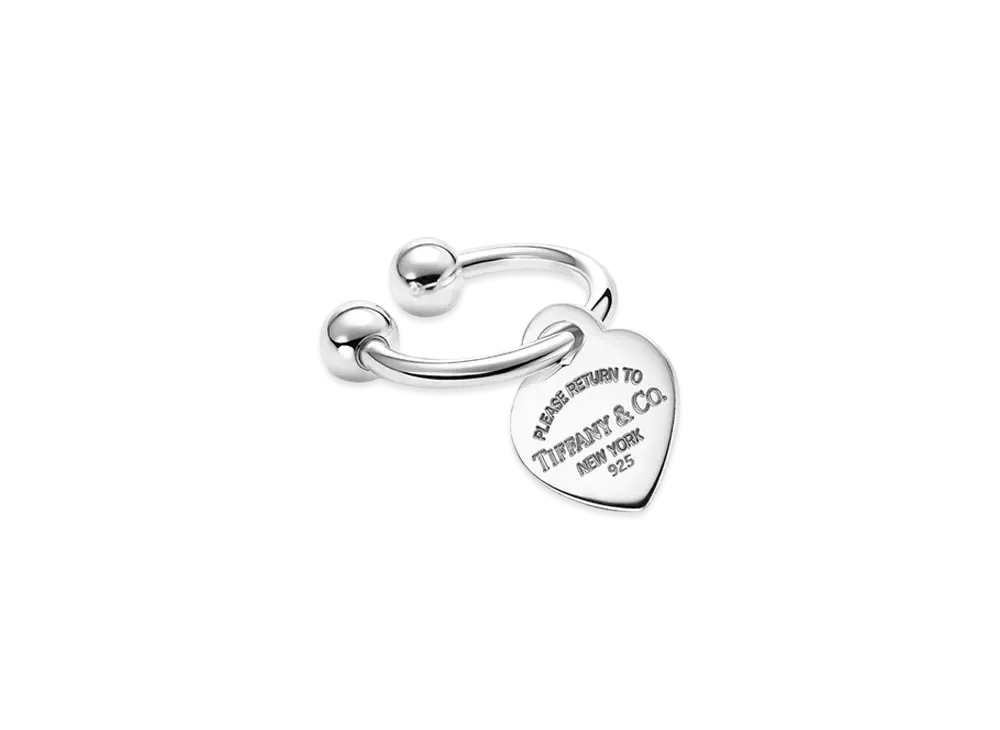 Tiffany & Co. Return to Tiffany Heart Tag Key Ring "Silver"