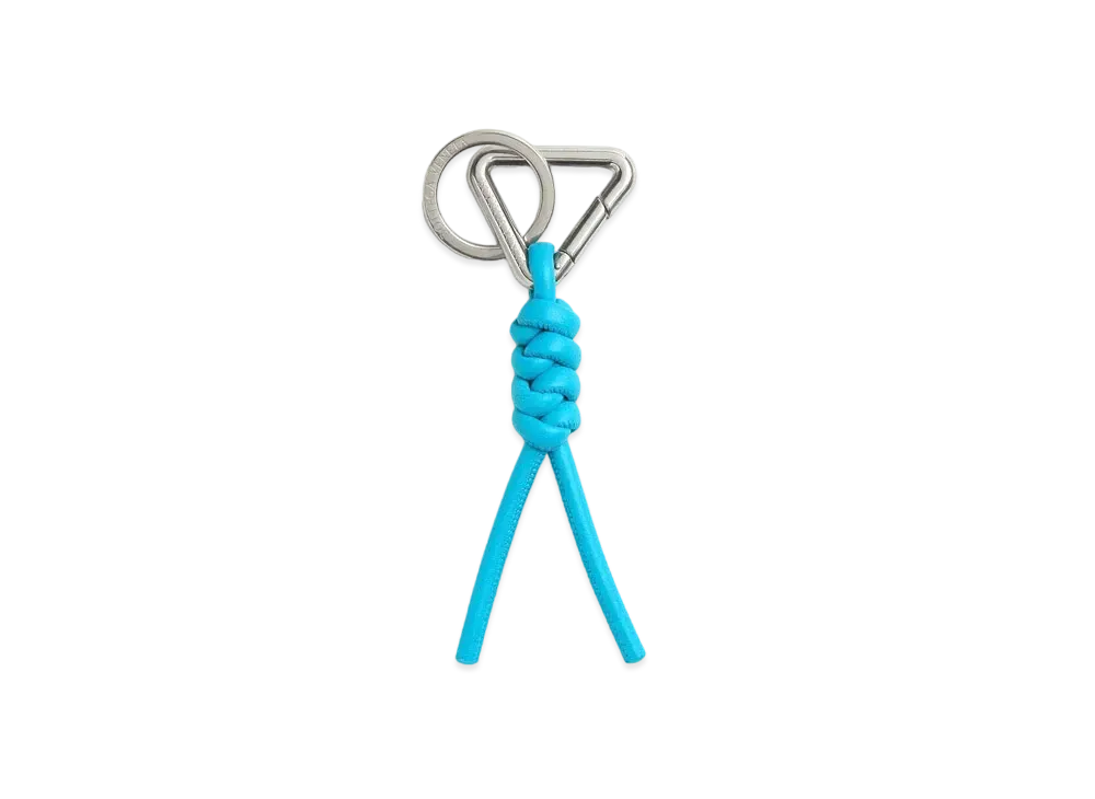Bottega Veneta Triangle Key Ring "Pool"