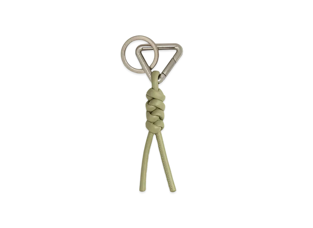 Bottega Veneta Triangle Key Ring "Travertine"