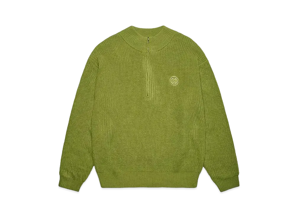 9090 N Logo Half Zip Knit "Green"