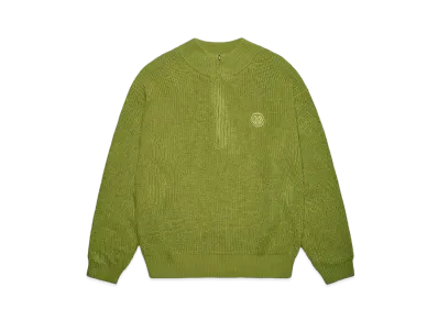 9090 N Logo Half Zip Knit "Green"