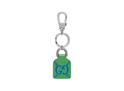 GUCCI GG Embossed Keychain "Green/Blue"