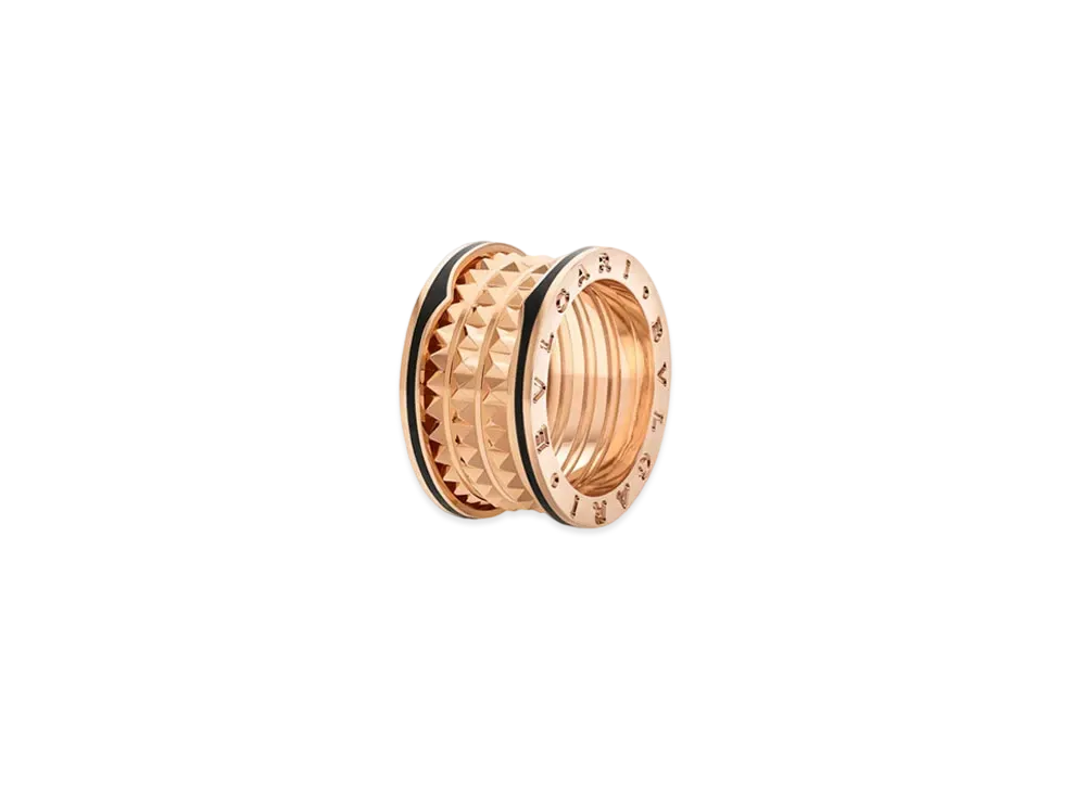 BVLGARI B.Zero1 Ring 18K "Black/Pink Gold"