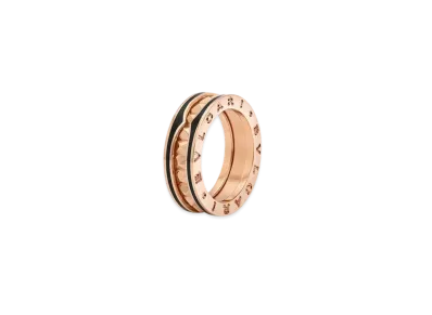 BVLGARI B.Zero1 Ring "Pink Gold/Black"