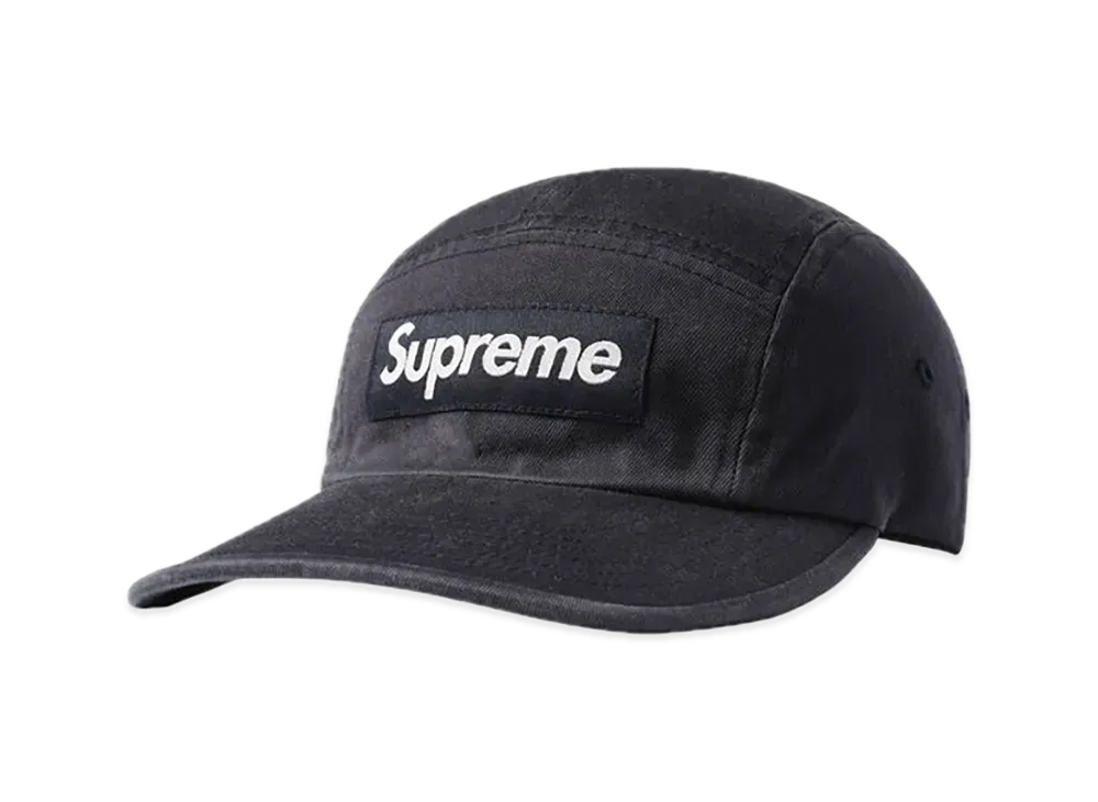 Supreme Washed Chino Twill Camp Cap "Navy"(23SS)