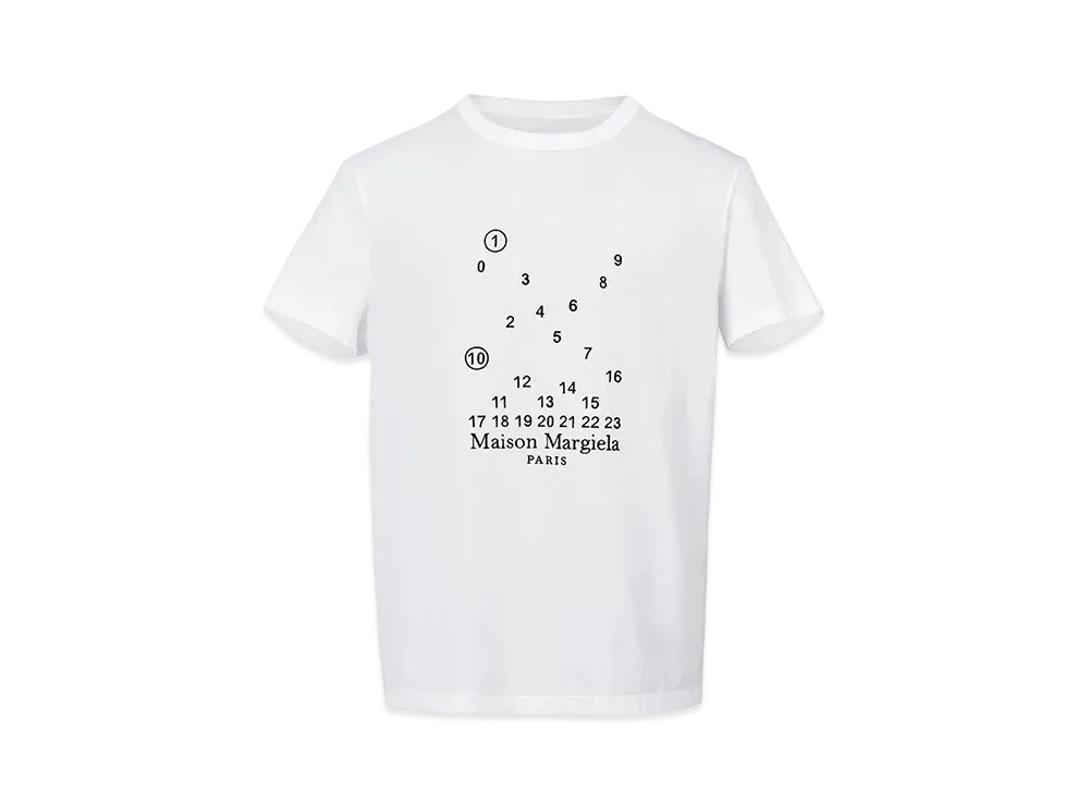Maison Margiela Numeric Logo Mako Cotton T-shirt "White"