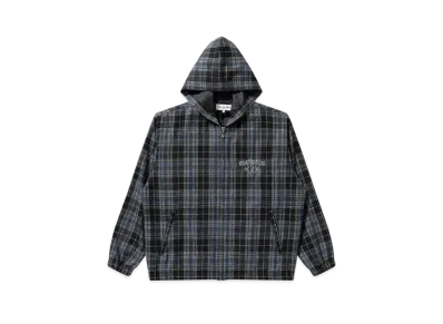 Black Eye Patch Royal Street Hooded Flannel Zip Hoodie "Blue"