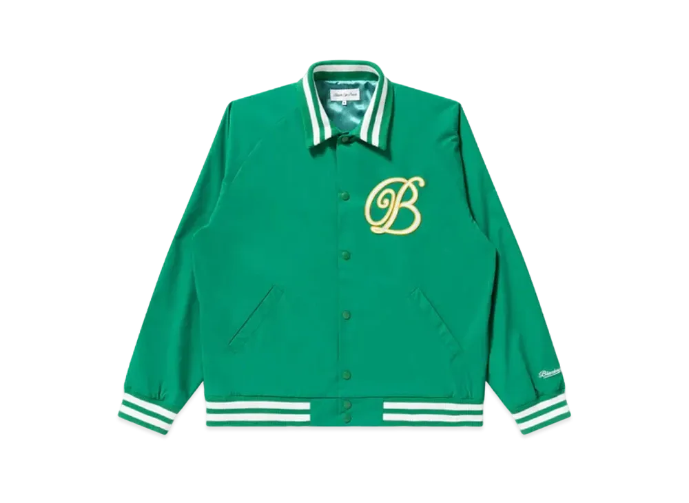 Black Eye Patch B Emblem Rib Collar Stadium Jacket "Green"