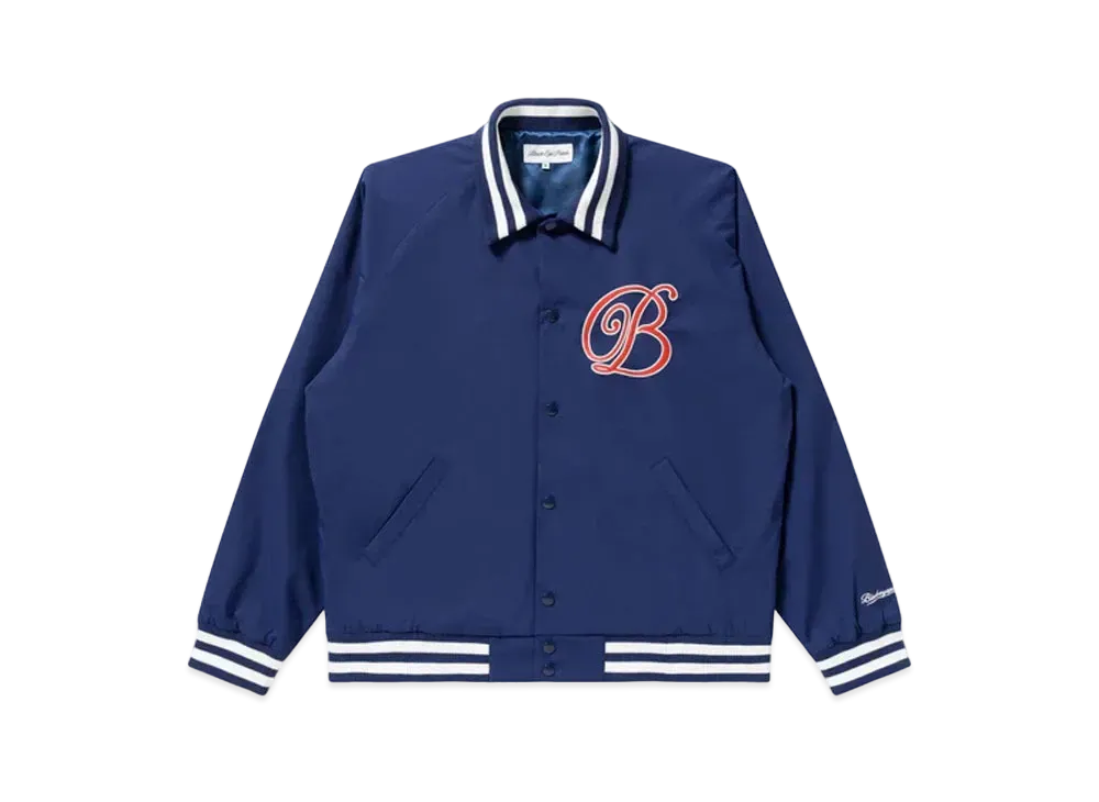 Black Eye Patch B Emblem Rib Collar Stadium Jacket "Navy"