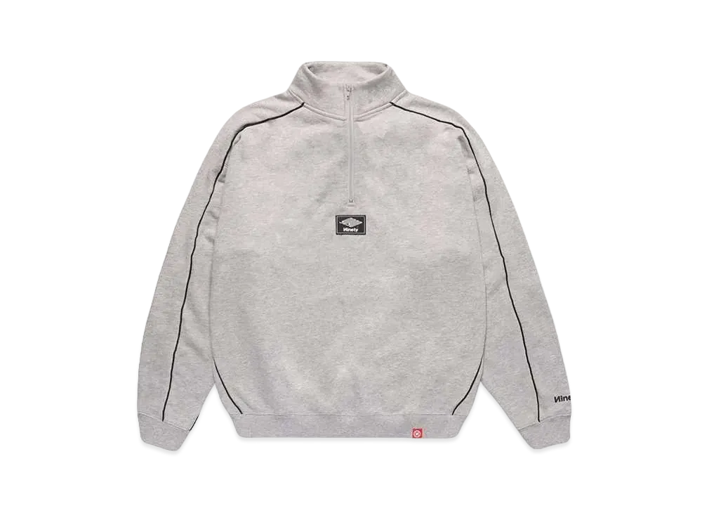 9090 Piping Half-zip Sweat "Heather gray"